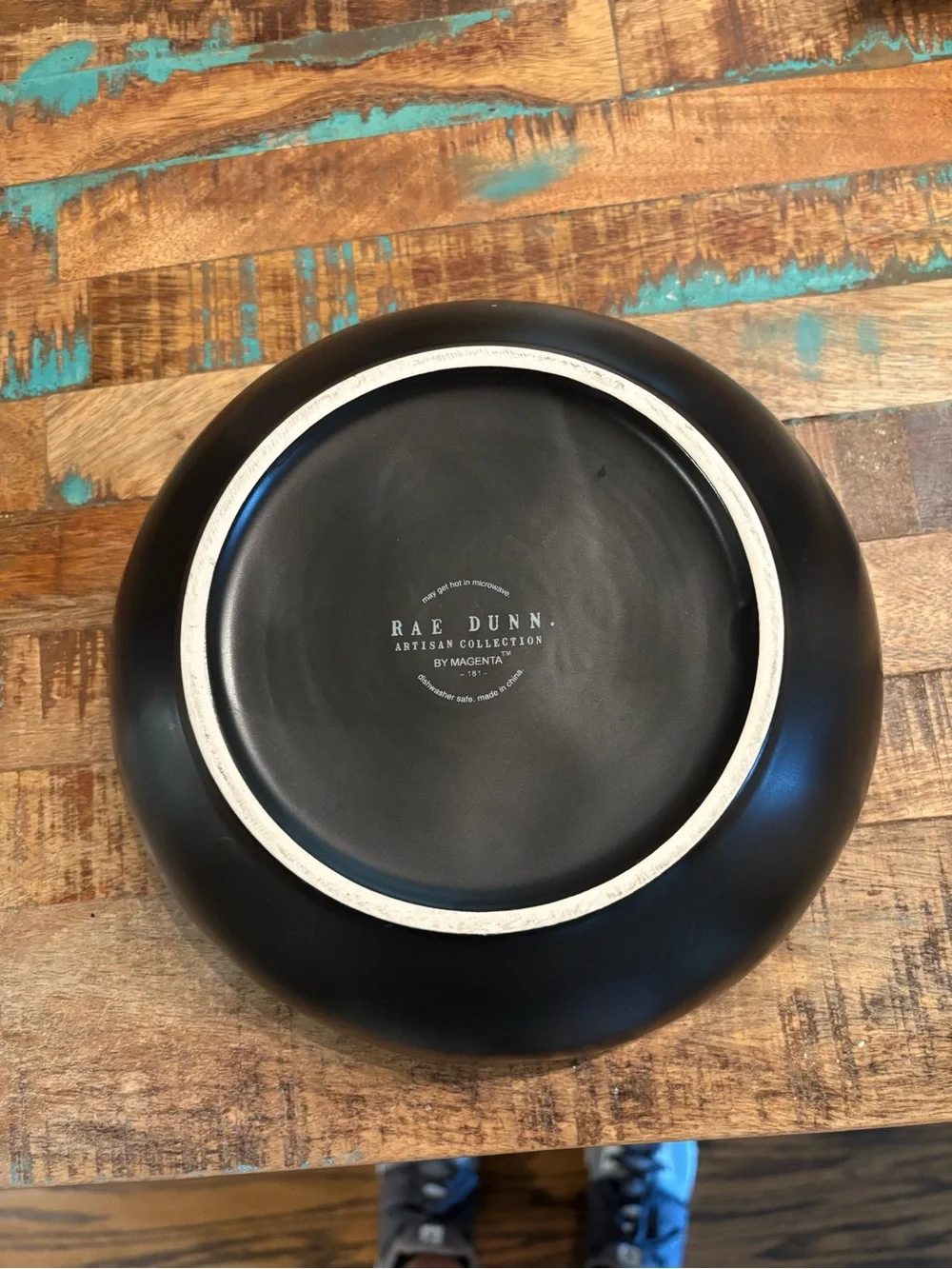 Rae Dunn “Let’s Eat” pasta bowl black 8 1/2 inch 7 available $20/EA